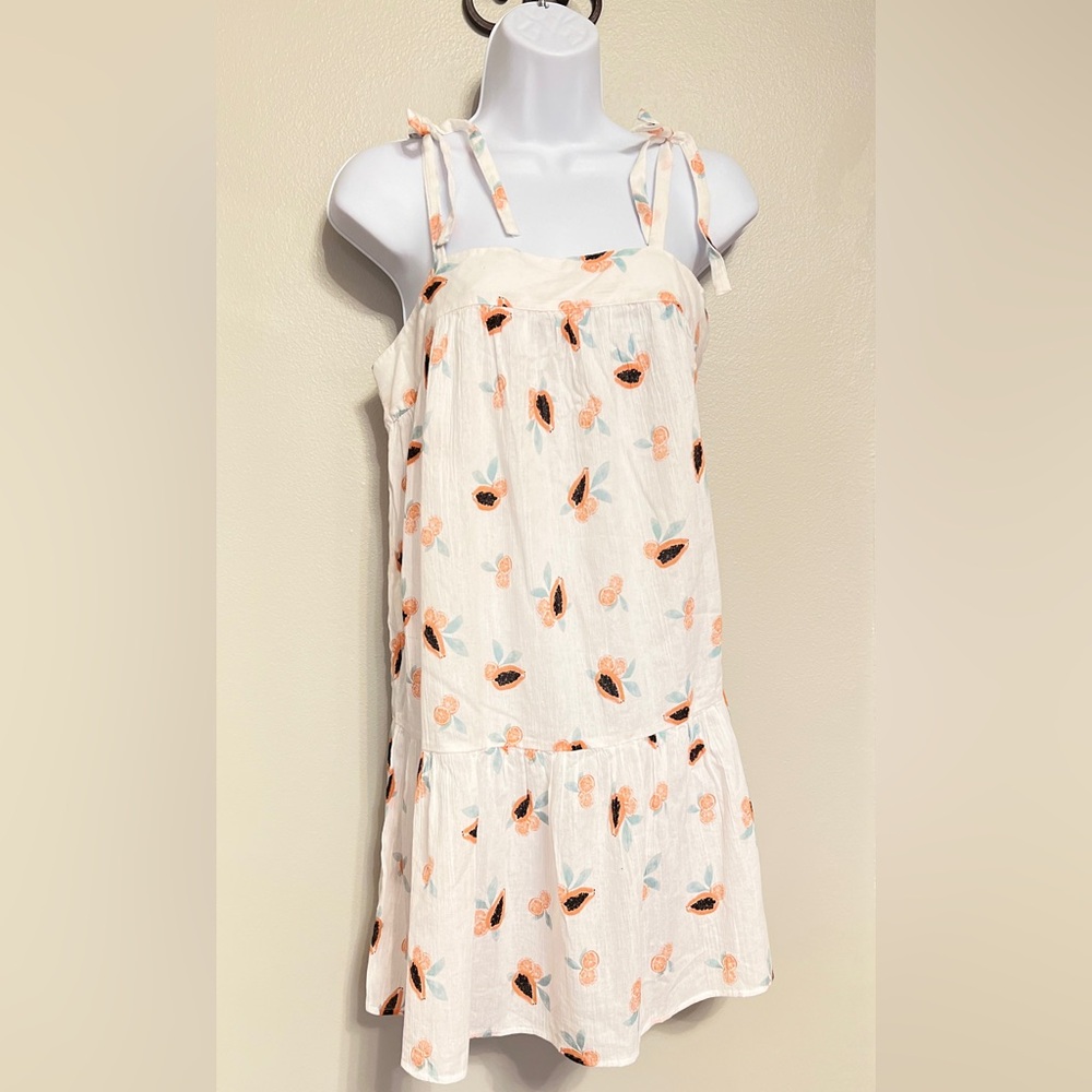 LOFT NEW with tags Beachwear papaya tie strap swing mini dress, size small